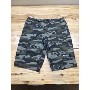 Ecko Unltd Men's Camo Cargo Shorts Size 38 Zip Pocket Relaxed Fit